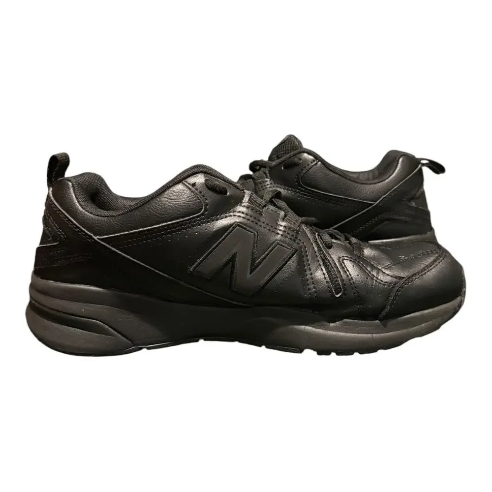 New Balance 608 v5 Shoes Mens Size 10 D Black Leather Slip Resistant Restaurant